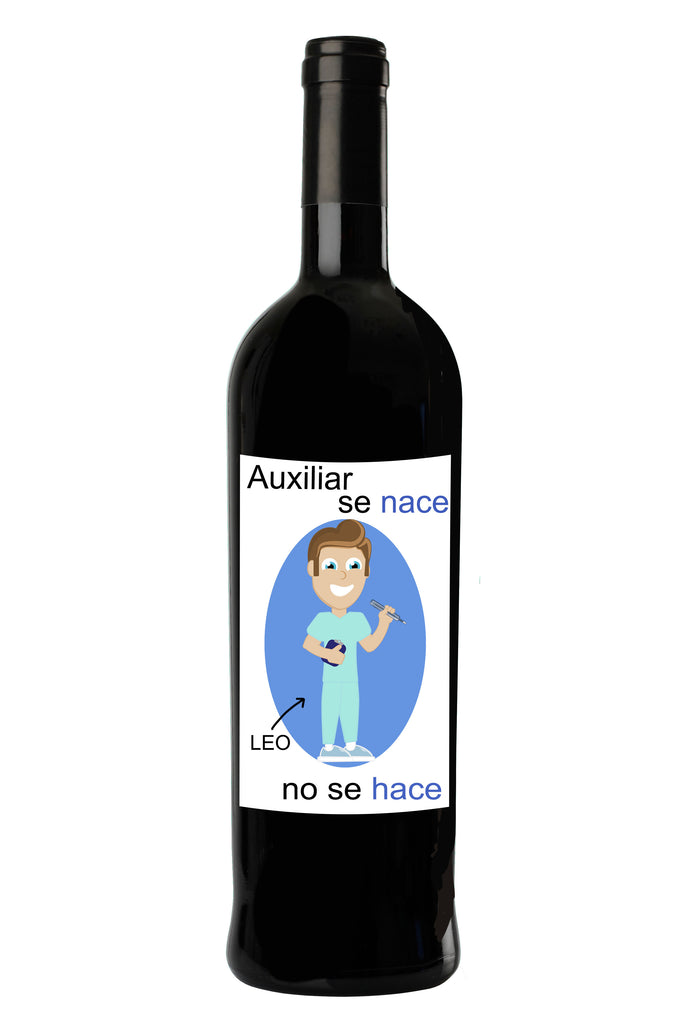 Botella Vino Jumilla Regalo Auxiliar Enfermeria - Delampa