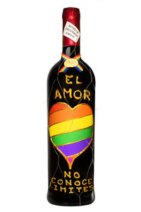 Botella Vino Jumilla Regalo Bandera LGTBI (El Amor No Conoce Limites)- Delampa