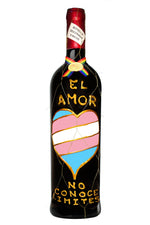 Cargar imagen en el visor de la galería, Botella Vino Jumilla Regalo Bandera Transexual (El Amor No Conoce Limites)- Delampa
