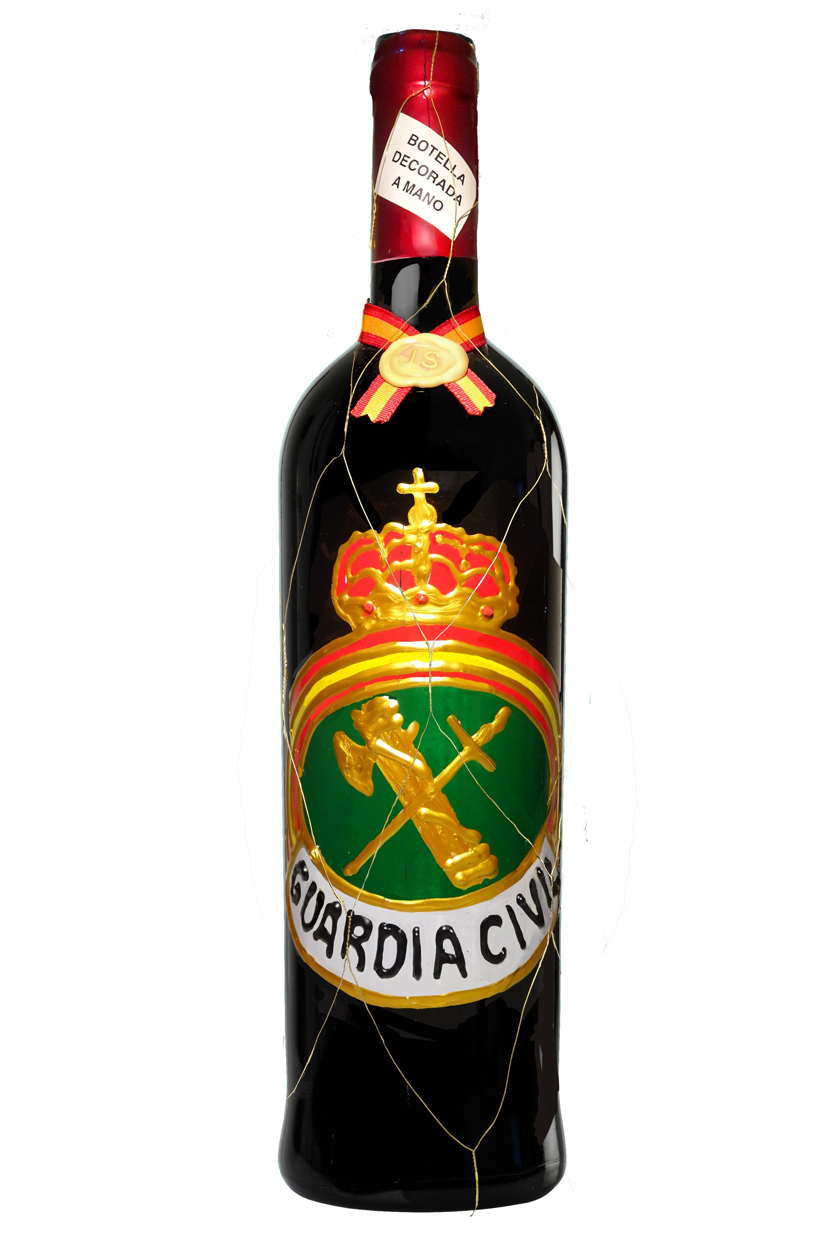 Botella vino Guardia Civil - Delampa