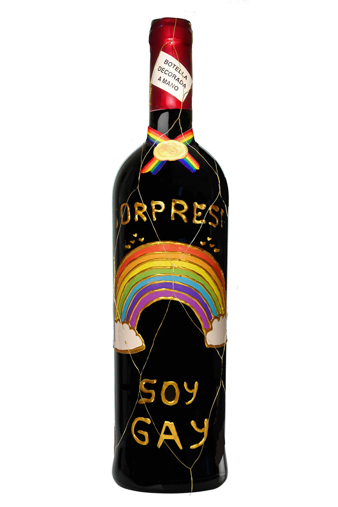 Botella Vino Jumilla Regalo Bandera LGTBI (Sorpresa Soy Gay)- Delampa